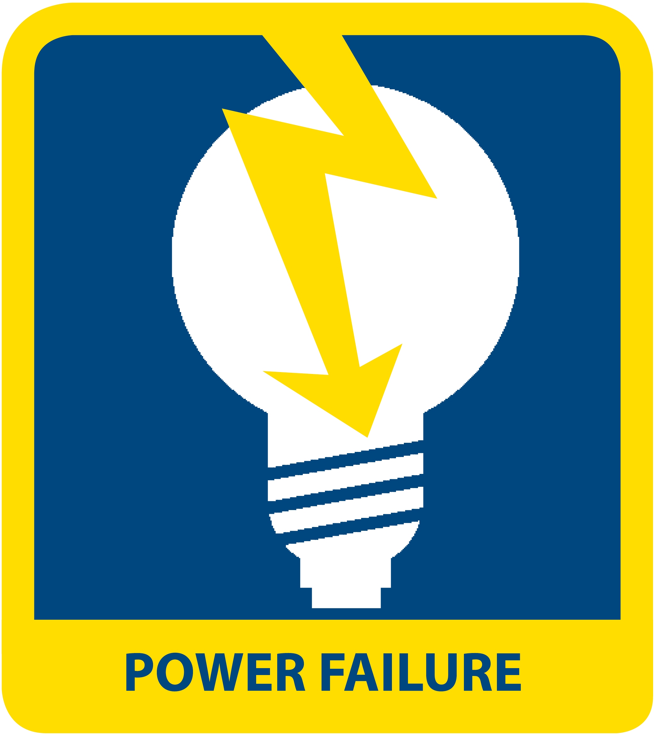 icon reads POWER FAILURE